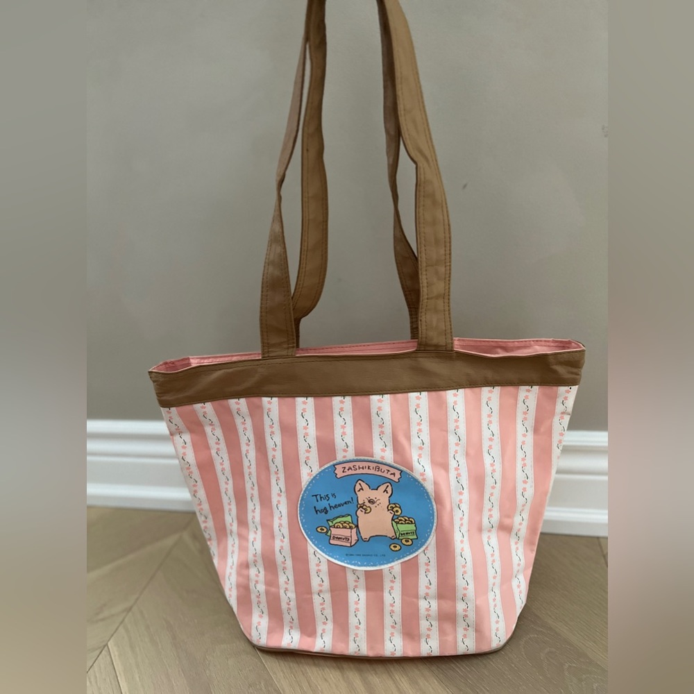 Sanrio waterproof essential tote in floral print.